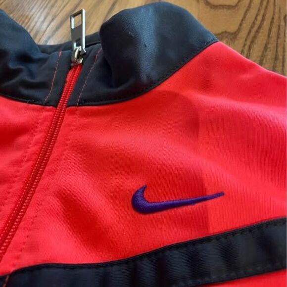 Nike girls size 6x pants jacket track suit outfit hot pink and purple GUC - Picture 3 of 6